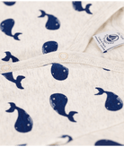 Tutina per neonati Petit Bateau beige con fantasia grafica all-over A09G6 01 PETIT BATEAU 
