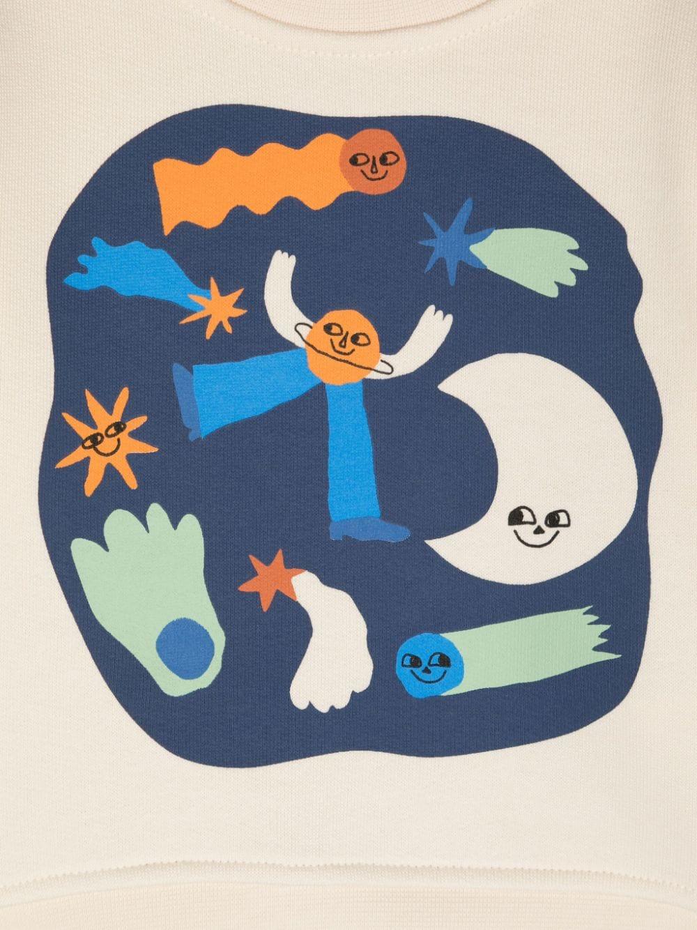 Felpa per neonato Stella McCartney Kids bianco con stampa logo TV4510 Z0453 168 STELLA McCARTNEY KIDS 
