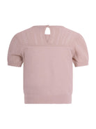 T-shirt per bambina Emporio Armani Kids rosa con maniche corte a sbuffo EG000778 AF22791 U4013 EMPORIO ARMANI KIDS 