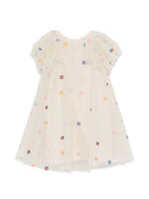 Abito per bambina Fendi Kids beige con ruches e logo JFB842 AEXX F1P2N FENDI KIDS 