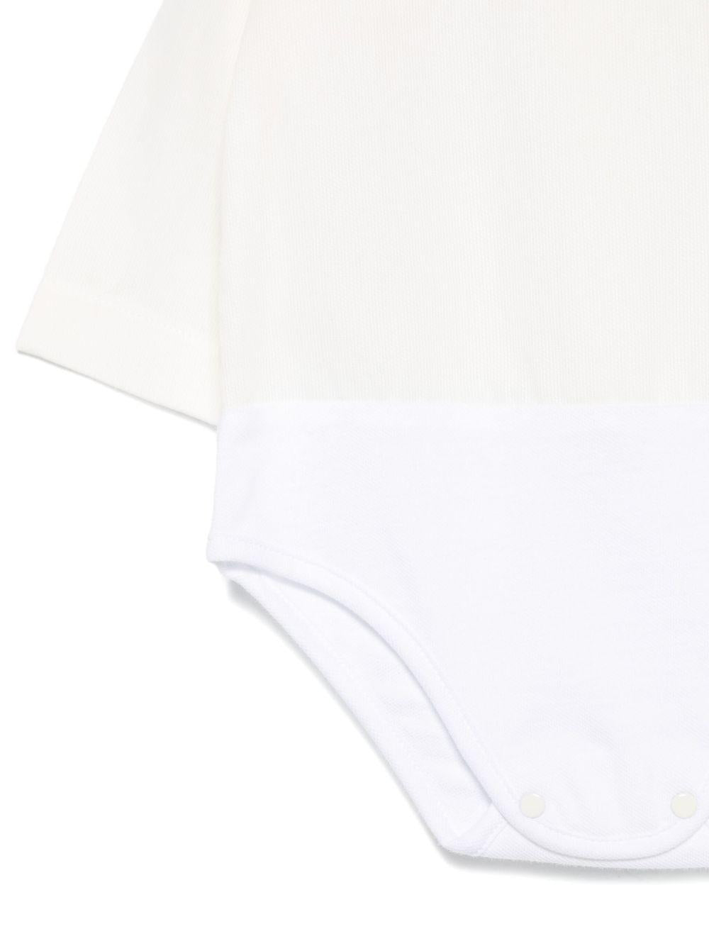 Set t-shirt e pantaloni per neonato La Stupenderia beige con colletto alla Peter Pan 1TBCT23 V20 LA STUPENDERIA 