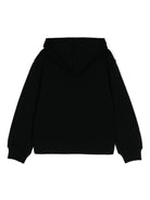 Felpa per bambino Moschino Kids nero con cappuccio e logo goffrato sul davanti HNF07KLCA58 60100 MOSCHINO KIDS 
