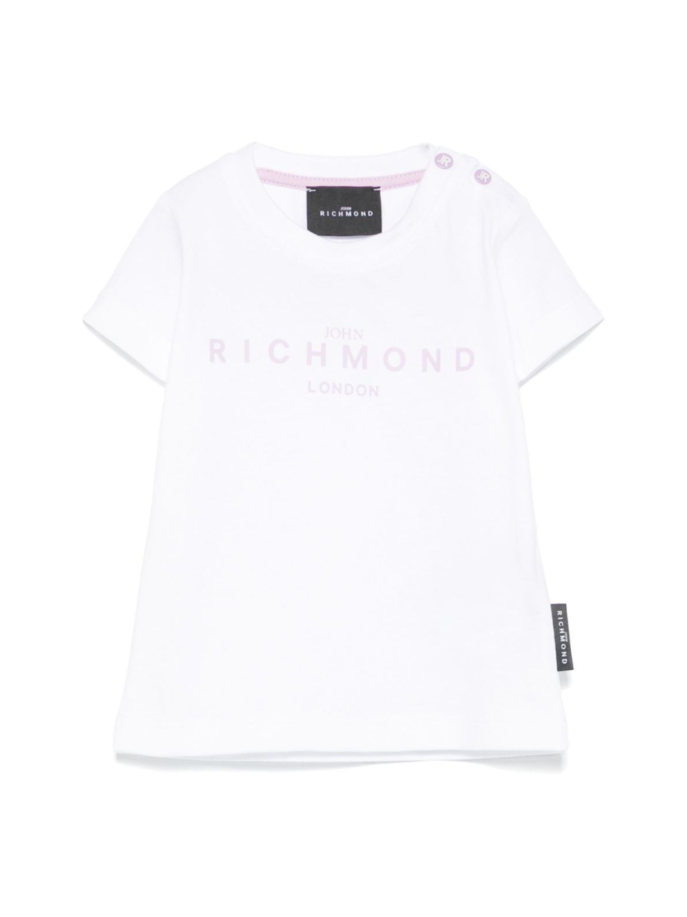 T-shirt per neonati John Richmond Junior bianco con logo RIP25002TS WHITE JOHN RICHMOND JUNIOR 