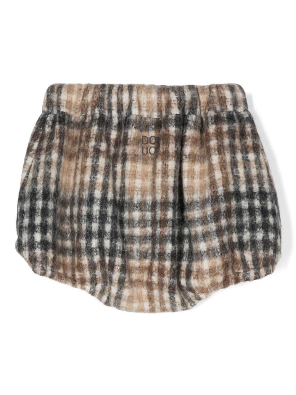 Shorts per bambina Douuod Kids a quadri con effetto pettinato DV6B09 E0195 119GR DOUUOD 