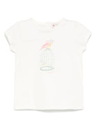 T-shirt per neonata Bonpoint cira beige con chiusura posteriore con bottone S05XTSK00008 104A BONPOINT 