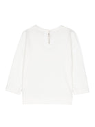 T-shirt con stampa grafica per neonata Monnalisa bianco con stampa con slogan 39D614 4007 0001 MONNALISA 