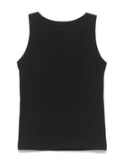 Canotta per bambina John Richmond Junior nero con logo in strass RGP25133CN BLACK JOHN RICHMOND JUNIOR 