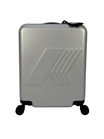 Trolley Eudoxie Logo per bambini K-Way Kids grigio con ruote girevoli K81372W 08Y K-WAY KIDS 