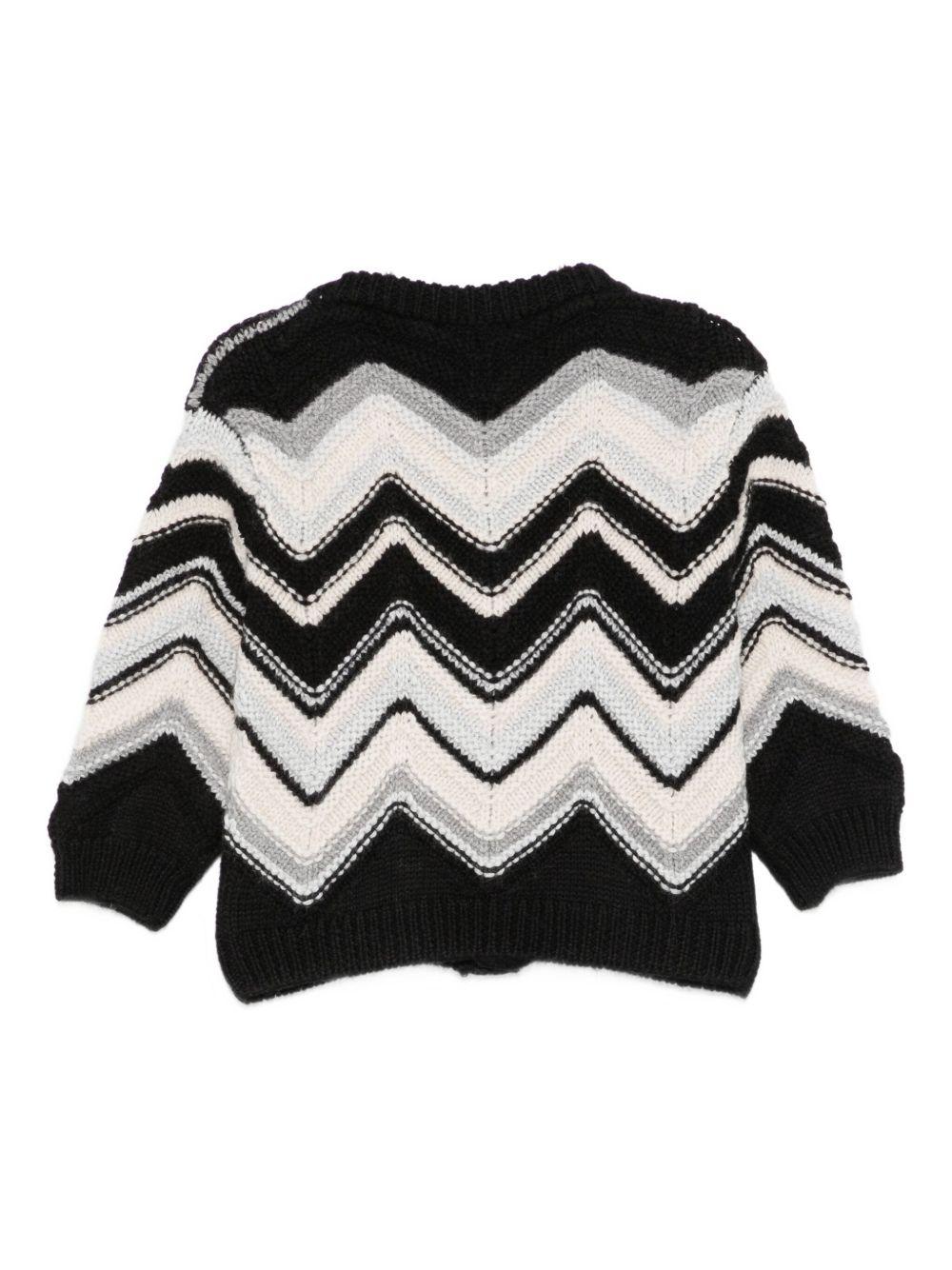 Cardigan per neonato Missoni Kids multicolore con motivo a zigzag MX9500 W0078 999NE MISSONI KIDS 