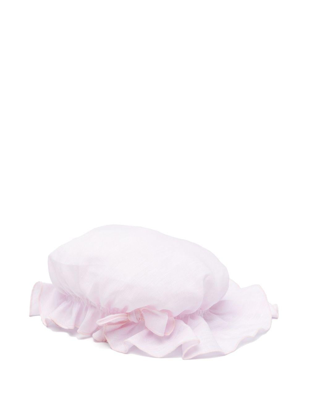 Cappello per neonata La Stupenderia rosa con fascia elasticizzata e corona piatta TBCP58 D33 LA STUPENDERIA 