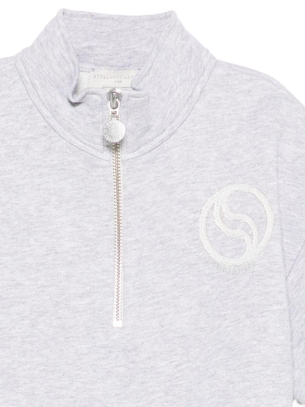 Felpa per bambina Stella McCartney Kids grigia con collo a lupetto TY4C00 Z0499 807 STELLA McCARTNEY KIDS 