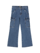 Jeans dritti Addy per bambina Molo blu con passanti 2W24I107 5377 MOLO 
