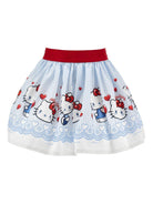 Gonna per bambina Monnalisa Hello Kitty azzurro con stampa 11G704 7606 9958 MONNALISA 