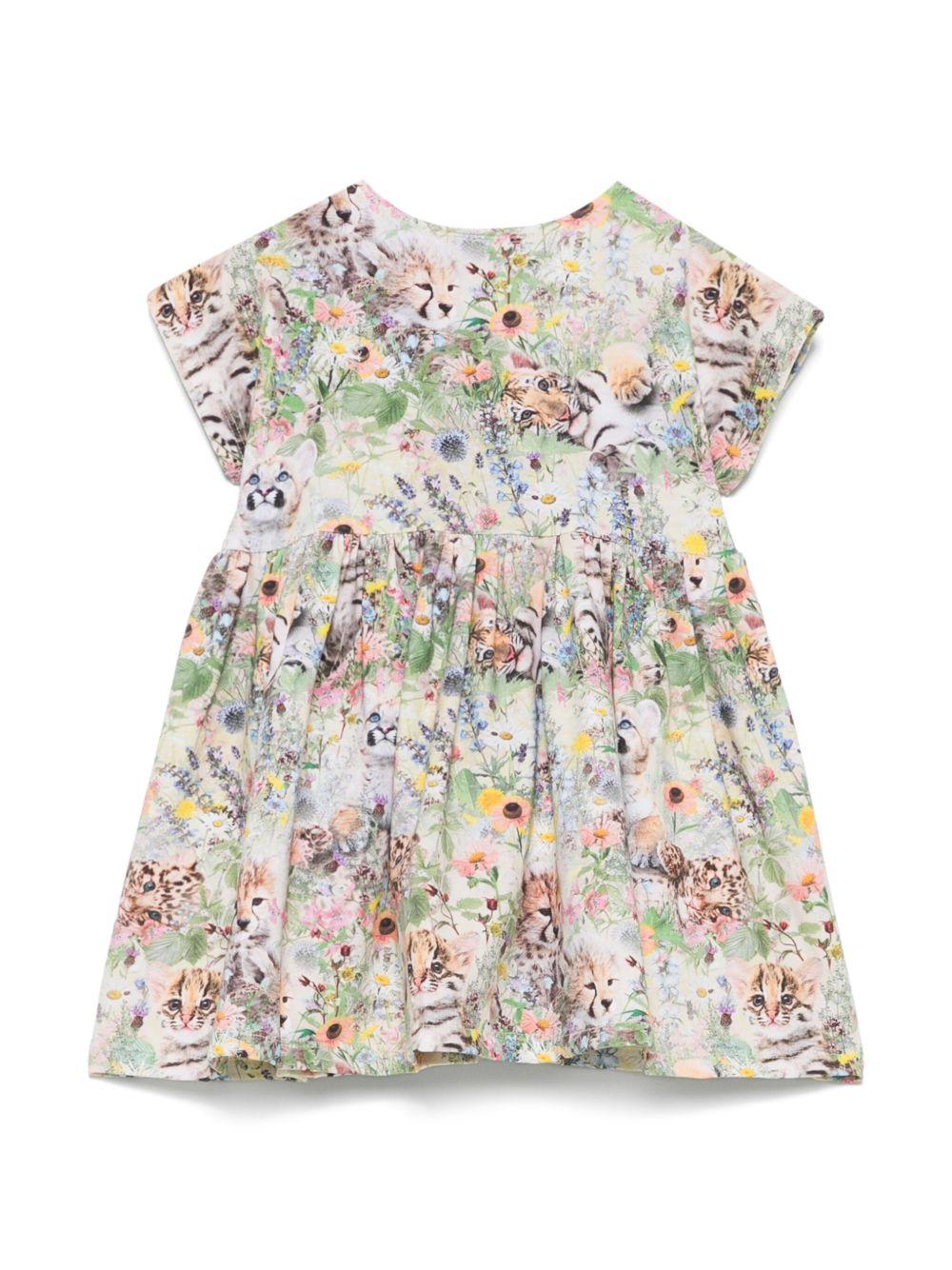 Abito Channi per neonata Molo multicolor con fiori 4S25E116 9278 MOLO 