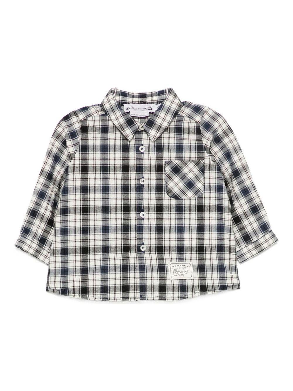 Camicia per bambino Bonpoint bianco con motivo a quadri W05YSHW00010 374 BONPOINT 