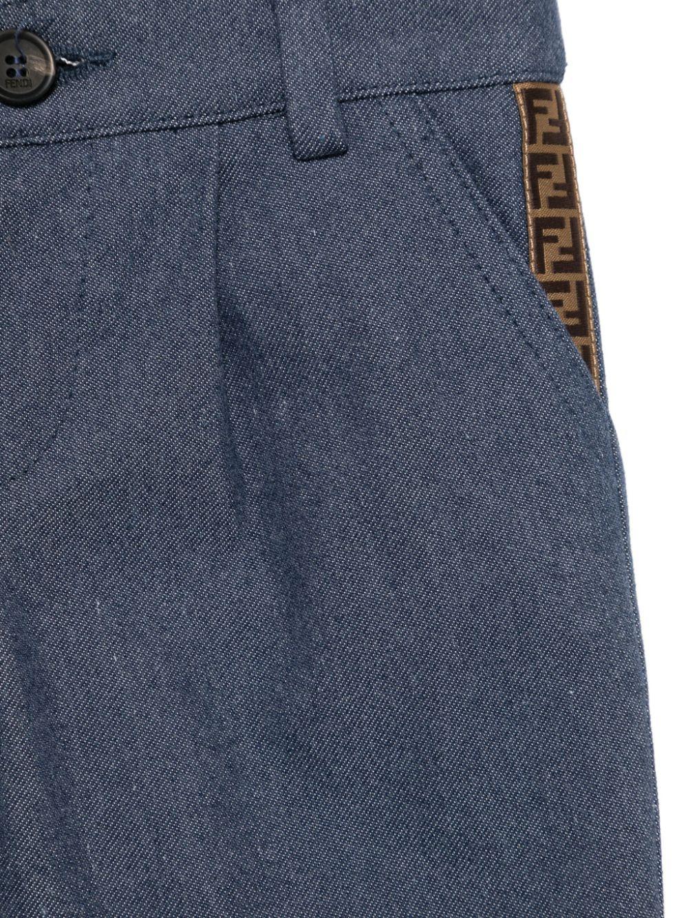 Pantaloni per neonato Fendi Kids grigio modello classico BMF242 AS61 F0QG0 FENDI KIDS 