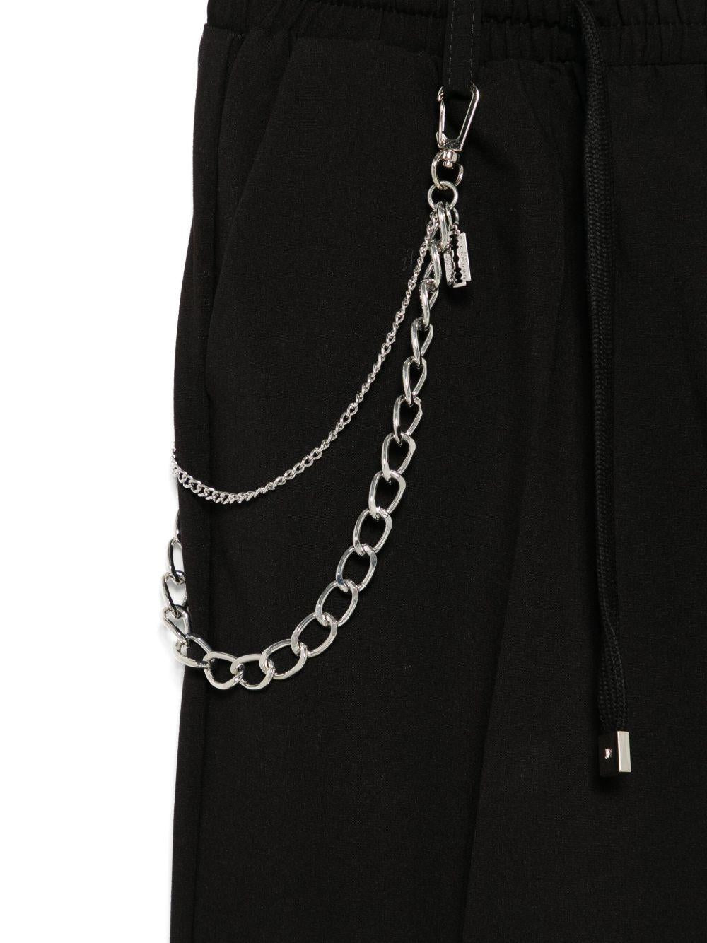 Pantaloni per bambino John Richmond Junior nero con applicazione logo RBP25227PA BLACK JOHN RICHMOND JUNIOR 