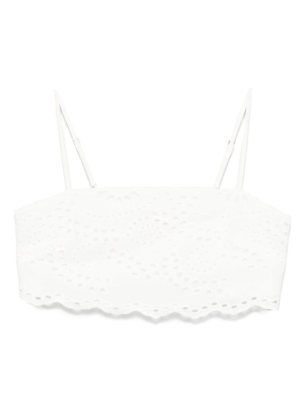 Top crop per donna MC2 Saint Barth bianco in cotone FLD0001 04071H MC2 ST. BARTH 