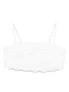 Top crop per donna MC2 Saint Barth bianco in cotone FLD0001 04071H MC2 ST. BARTH 