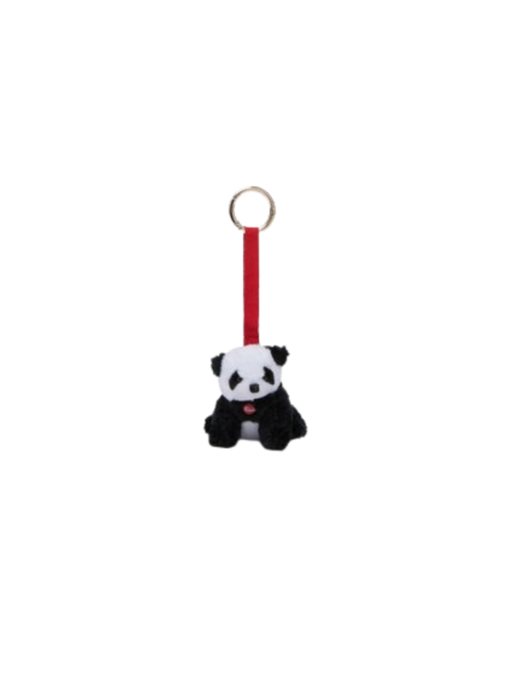 Charm con mini panda peluche per bambini MC2 ST. Barth Kids bianco/nero con laccio rosso CHARF01 01808I MC2 ST. BARTH KIDS 