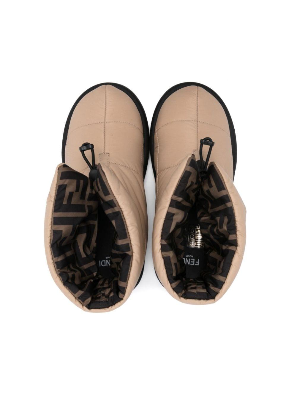Stivali per bambina Fendi Kids beige con design imbottito JMR491 AOSW F1GAZ FENDI KIDS 