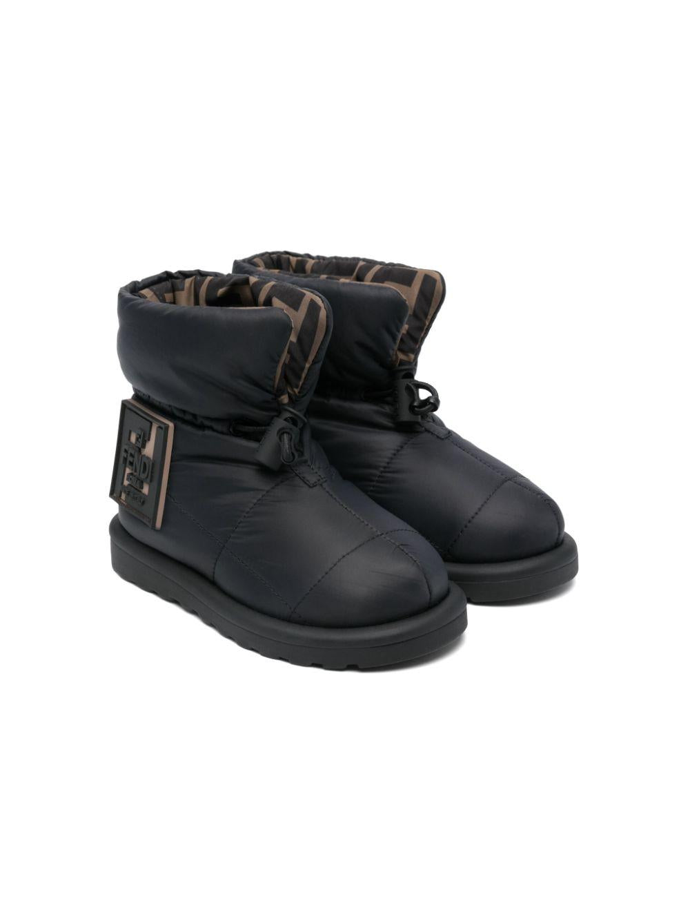 Stivali per bambina Fendi Kids nero con design imbottito JMR491 AOSW F0PMM FENDI KIDS 