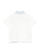Polo baby per neonato Fendi Kids bianco con orlo dritto BMI257 AVP F1RAX FENDI KIDS 