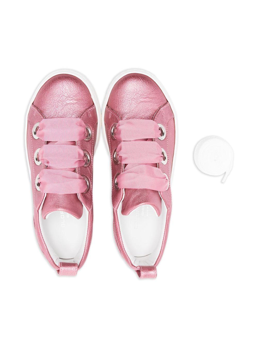 Sneakers per bambina Colorichiari rosa con soletta in pelle con logo FJ958172 4114 83 COLORICHIARI 
