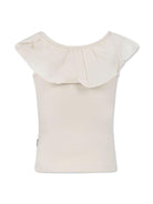 T-shirt con ruches per bambina Molo bianco con orlo dritto 2S25A104 5410 MOLO 