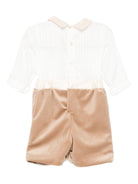 Tutina per neonato La Stupenderia beige con colletto alla Peter Pan 1CBPG05 V23C42 LA STUPENDERIA 