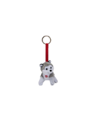 Charm con mini husky peluche per bambini MC2 ST. Barth Kids grigio con laccio rosso CHARF01 01800I MC2 ST. BARTH KIDS 