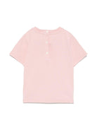 T-shirt per neonata Fendi Kids rosa con ricamo logo sul davanti BUI089 7AJ F1QYD FENDI KIDS 