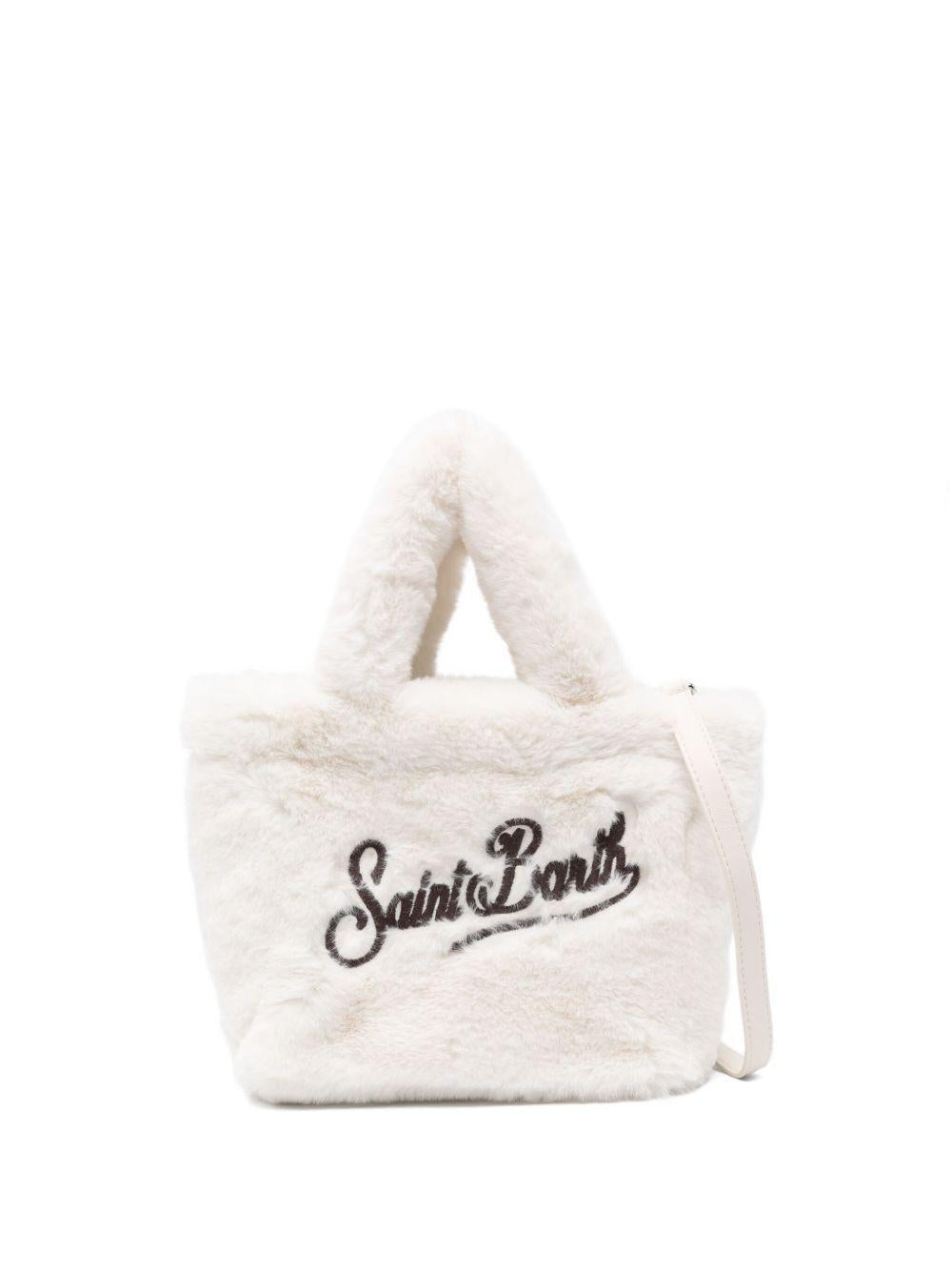 Borsa Vanity per bambina MC2 Saint Barth Kids bianca con effetto fur VAMI021 00301I MC2 ST. BARTH KIDS 