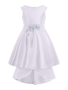 Abito per bambina Monnalisa bianco con applicazione a fiori 71G912 7304 0158 MONNALISA 