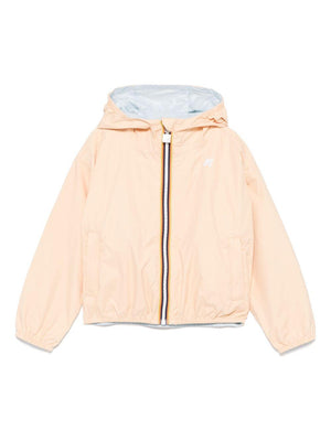 K Way Kids pink Laurette jacket for girls with large hood