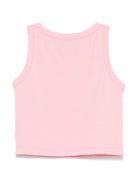 Canotta per bambina John Richmond Junior rosa con logo con strass RGP25204CN PINK JOHN RICHMOND JUNIOR 