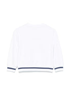 Felpa per bambina Monnalisa bianco con decorazione in cristalli sul davanti 19E614 5012 9956 MONNALISA 