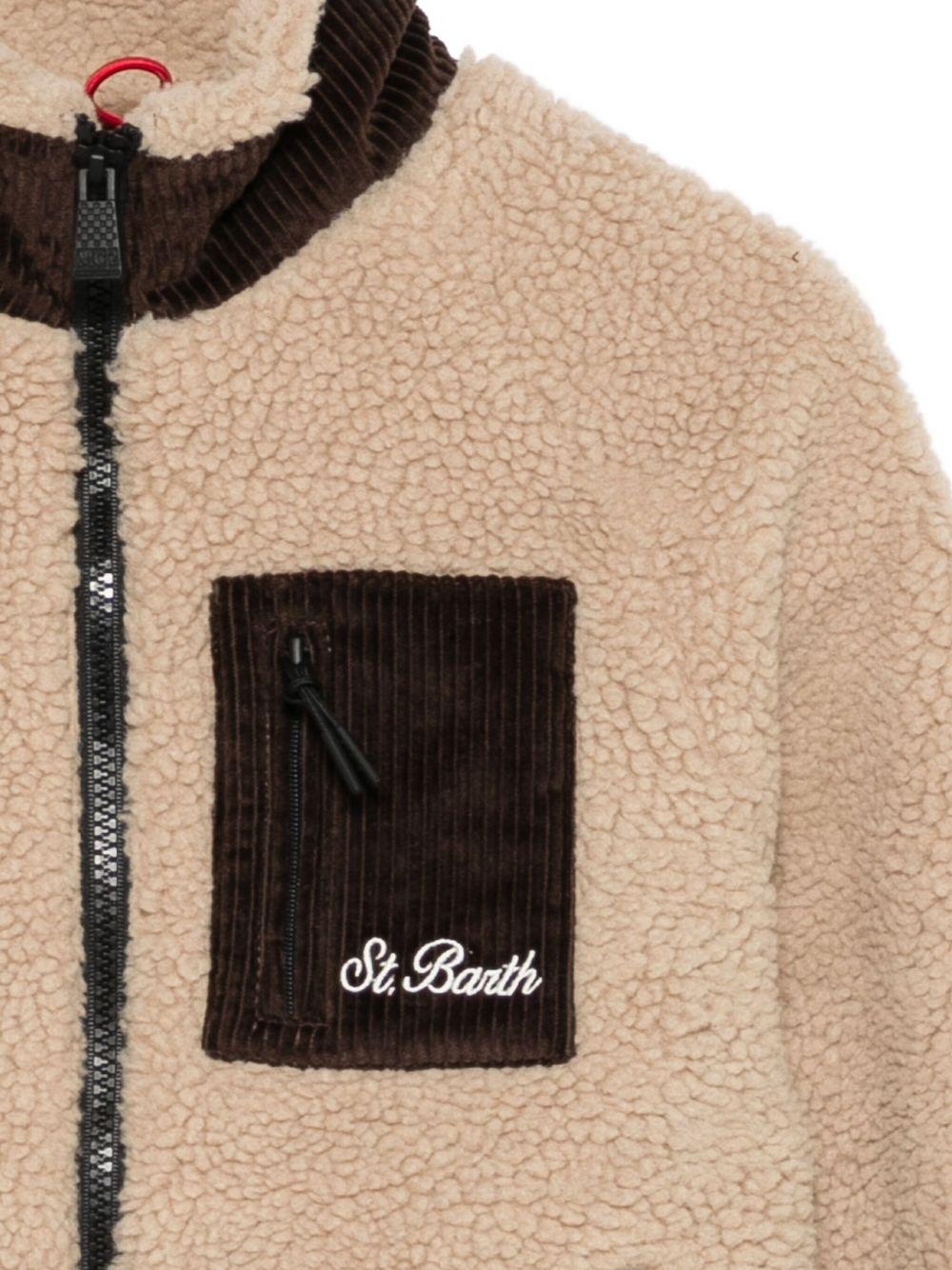 Giubbino per bambino MC2 Saint Barth Kids beige con esterno in shearling KEY0005 00015I MC2 ST. BARTH KIDS 