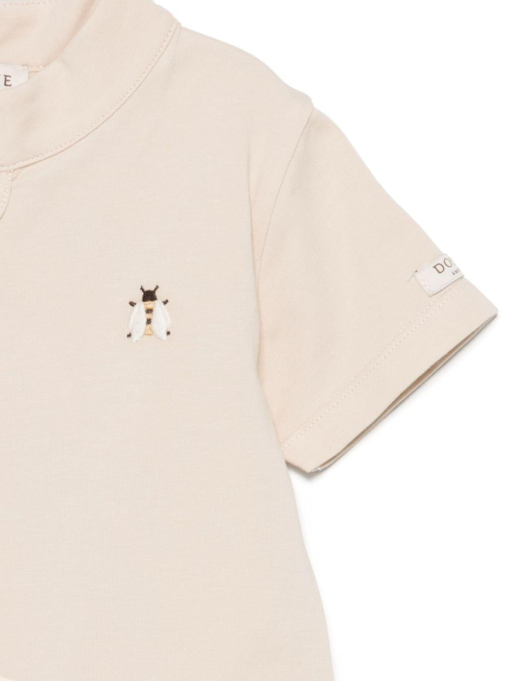 Body per neonata Donsje Frenky beige con dettaglio con ricamo ad ape 3036401 00037 DONSJE 