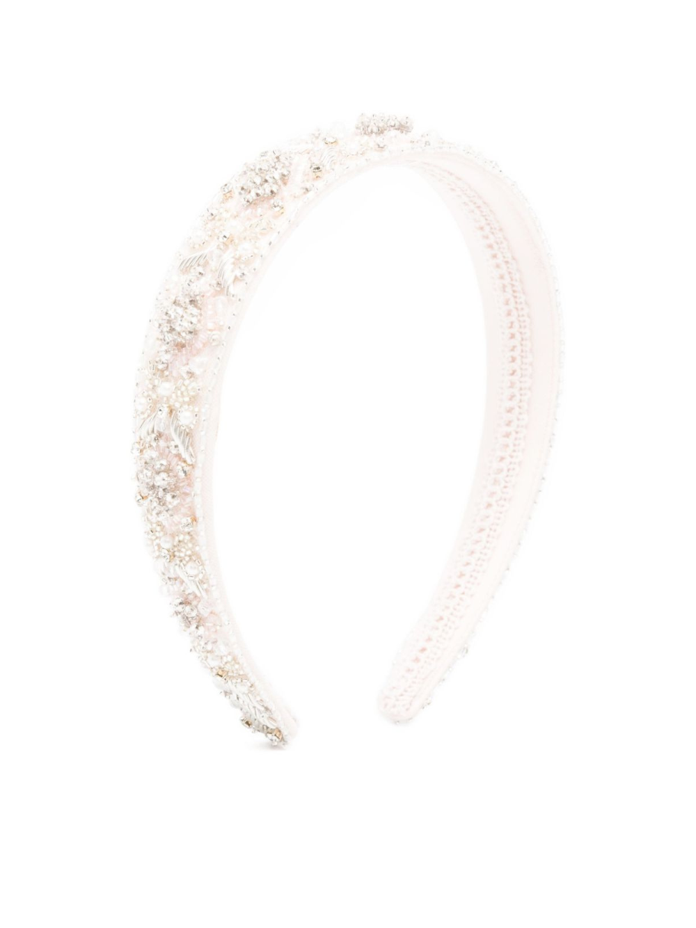 Cerchietto per bambina Maison Ava rosa con decorazione a perline MA FW25 HB08 PINK MAISON AVA 