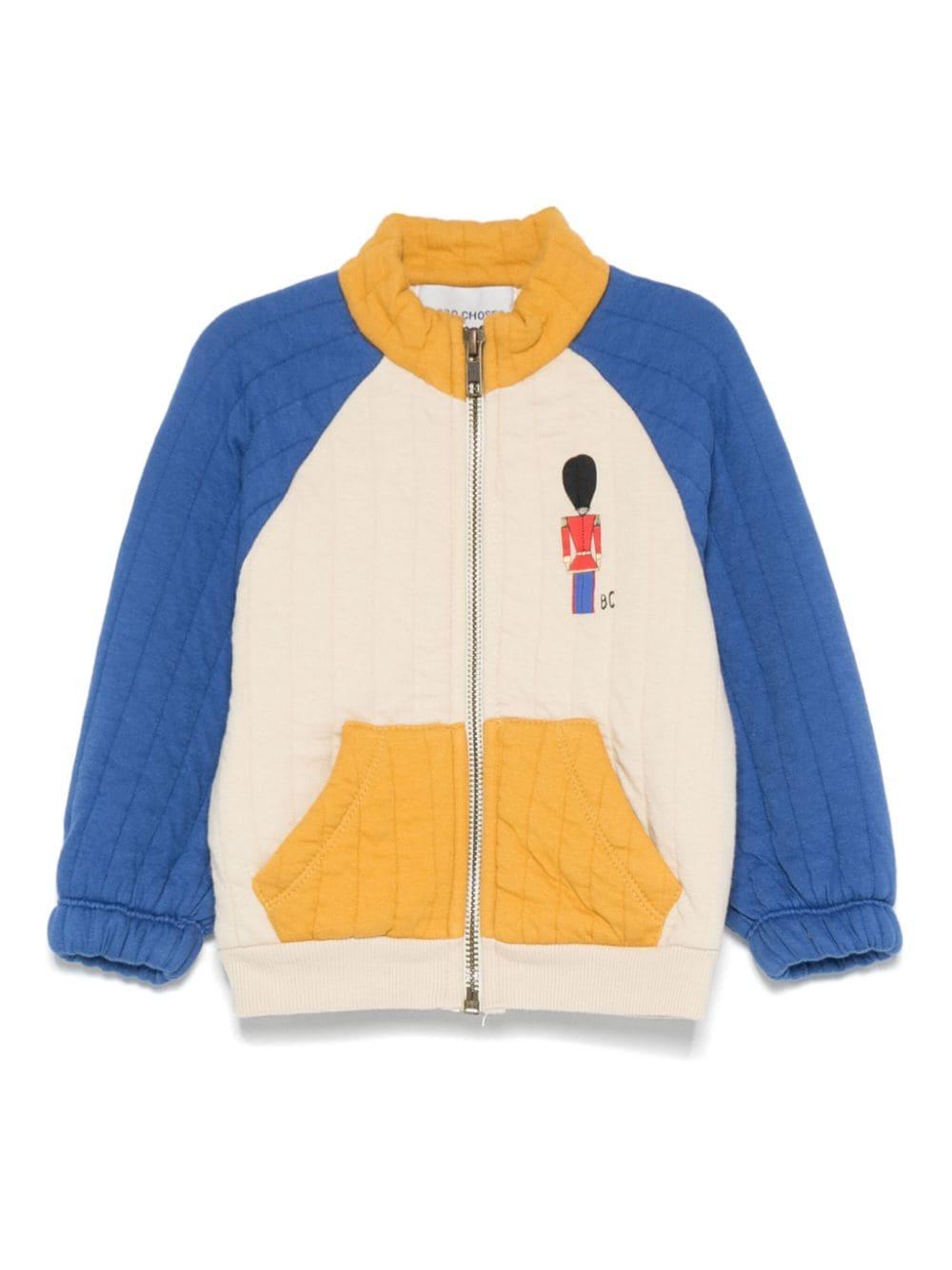 Felpa per neonato Bobo Choses Baby Little Tin Soldier beige e blu con dettaglio soldatino B224AB044 991 BOBO CHOSES 