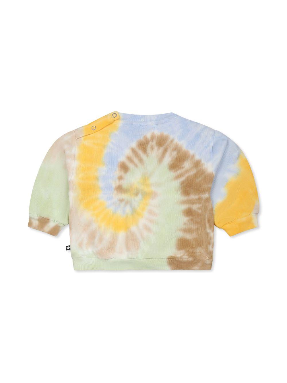 Felpa con fantasia tie-dye per neonata Molo multicolor con scollo rotondo 6S25J204 9309 MOLO 