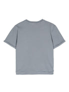 T-shirt per neonata Donsje Jarne grigio con ricamo sul petto 4081801 00070 DONSJE 