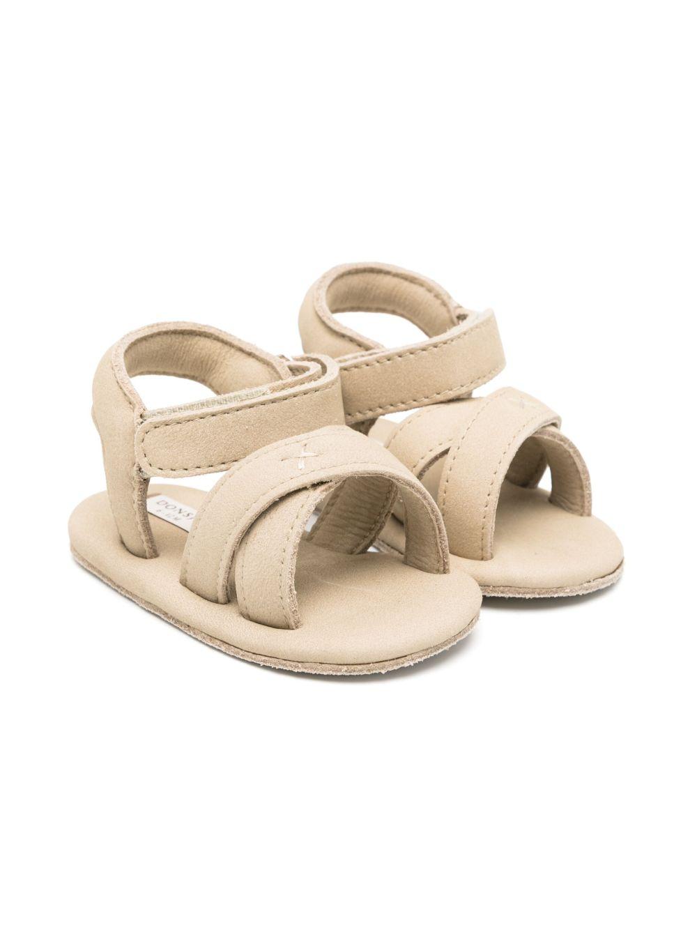 Sandali per neonato Donsje Tobi beige con chiusura a strappo 1035000 BL170 DONSJE 