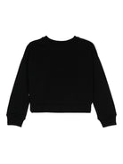 Felpa con strass per bambina John Richmond Junior nero con girocollo RGA24135FE BLACK JOHN RICHMOND JUNIOR 