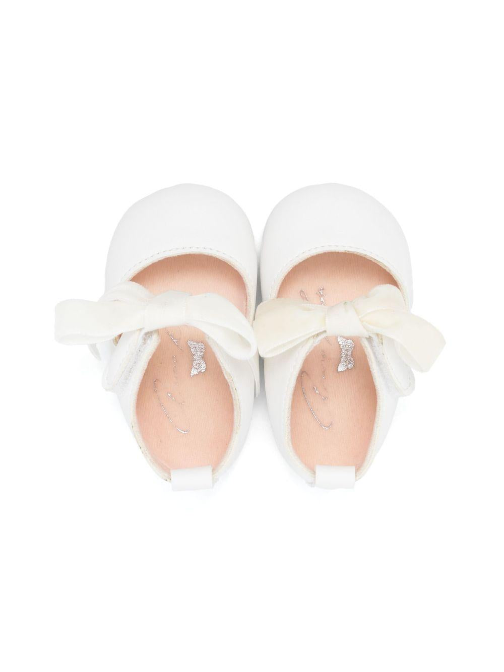 Ballerine primi passi per neonata Aruna Seth Fay bianco con fiocco FAY 020 ARUNA SETH 