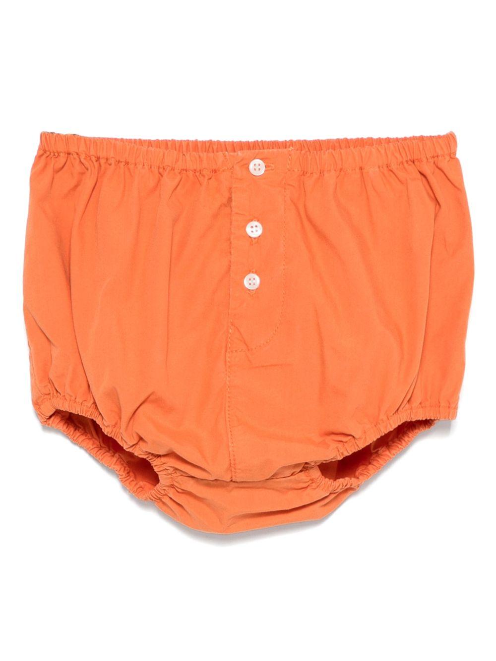 Pantaloncini in cotone per neonata Bonpoint arancione con vita elasticizzata S05OBEW00001 037 BONPOINT 