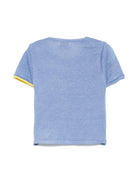 T-shirt per neonata Gensami kids azzurro in maglia GIR01-B-SOFT OCEAN BLUE GENSAMI 