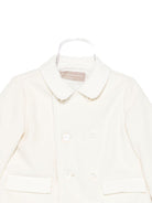 Cappotto a doppiopetto per neonata La Stupenderia bianco con colletto classico 1TCGB13 H32 LA STUPENDERIA 