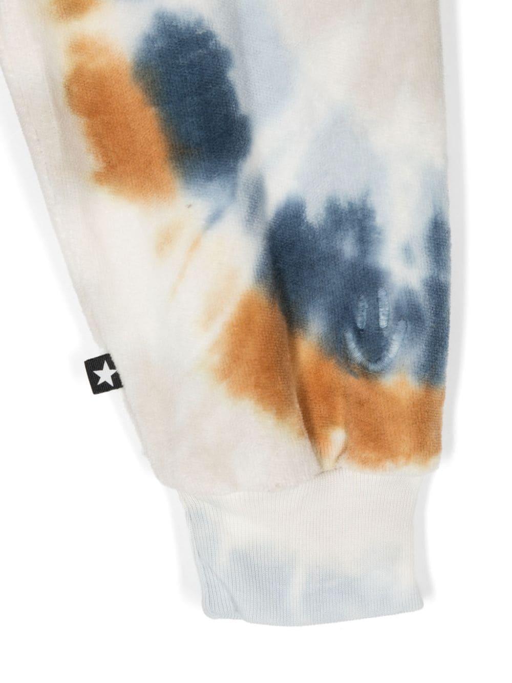 Pantaloni sportivi per neonato Molo Simeon bianco con stampa tie dye 6W24I222 9223 MOLO 